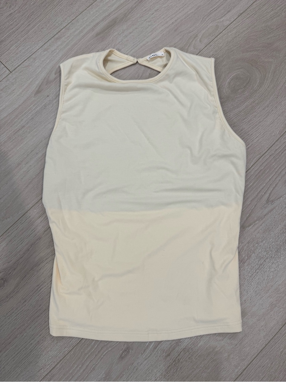 OGL Cream Sleeveless Tank Top